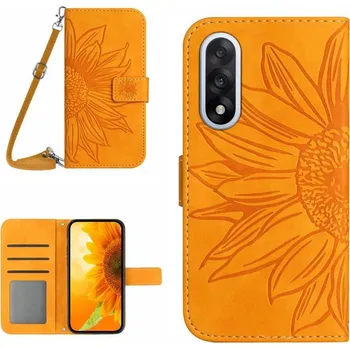 Pouzdro na tablet VSECHNONAMOBIL 117831 ART SUNFLOWER Peněženkový kryt se šňůrkou pro OnePlus Nord 5 5G žlutý