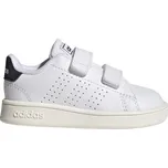 ADIDAS Dětské boty Advantage Lifestyle Court Two Hook-and-Loop 22 BÍLÁ|ČERNÁ