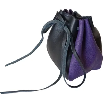 Vak na peníze Kožený měšec 744-M Tal. černá/fialová