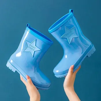 Chlapecká zimní obuv Dětské nepromokavé holínky s protiskluzovou podrážkou Velikost: 35, Barva (Varianta): Aurora Light Blue