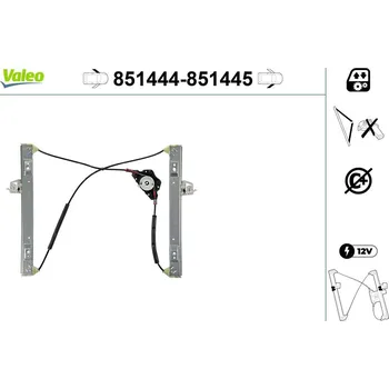 Stahovačka okna Zvedací zařízení oken VALEO 851444