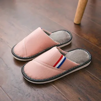 Dámské sandále Domácí zateplené pantofle s protiskluzovou podrážkou Barva: Růžová, Velikost: 44-45