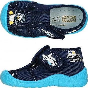 Chlapecké bačkory 3F chlapecké kotníčkové bačkorky Žabka 2K5/10 modré 24