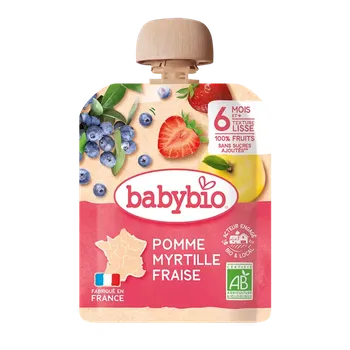 Babybio BIO kapsička jablko, borůvky, jahody 90 g