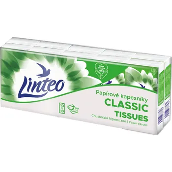 Papírový kapesník Kapesníky 10x10ks, 2vrstvé linteo