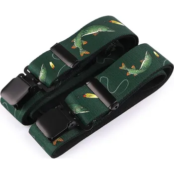 Kšandy Šle rybářské šíře 4 cm délka 120 cm - 8 zelená tmavá