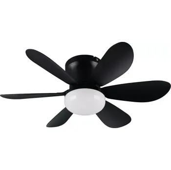 Stropní ventilátor Trio Leuchten R67462132 LUND - Stropní LED černý ventilátor s dálkovým ovladačem, LED 8W, 2700-6500K, Ø 53cm (LED stropní ventilátor stmívatelný ovladačem s možností změny barvy světla)