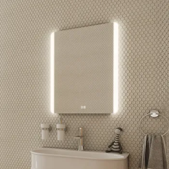 Zrcadlo Zrcadlo do koupelny 50x70 s osvětlením, dva dotykové spínače NIMCO ZP 17001VX Nimco