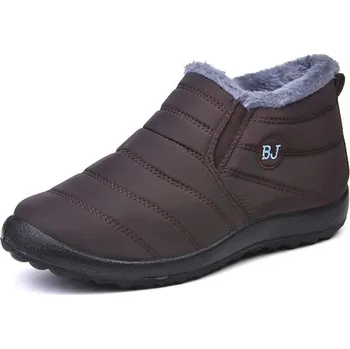 Pánská zimní obuv Unisex zimní kotníkové sněhule s vnitřním kožíškem Barva: Kávová, Velikost: 36