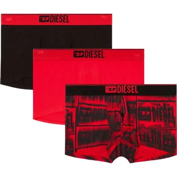 Boxerky SPODNÍ PRÁDLO DIESEL DAMIEN-D-BOX-3PACK BOXER-SHORTS RED