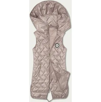Dámská vesta SWEST Dámská prošívaná vesta s kapucí - perleťová, odstíny růžové XXL (44) i392_24919-48