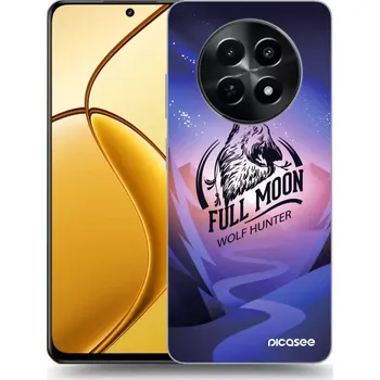 Pouzdro na mobilní telefon Picasee silikonový černý obal pro Realme 12X - Vlk