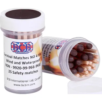 Zápalky BCB survival větruvzdorné a voděvzdorné (25ks zápalek) - BCB