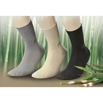 Pánské ponožky Zdravotní ponožky 07-2024 JJW Bamboo hnědé - Deo Med 39-42