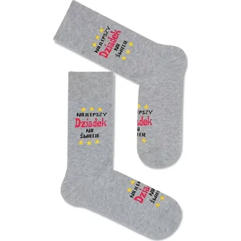 Pánské ponožky PÁNSKÉ PONOŽKY BEST GRANDPA IN THE WORLD 0125.102 bledá melanž 39-42