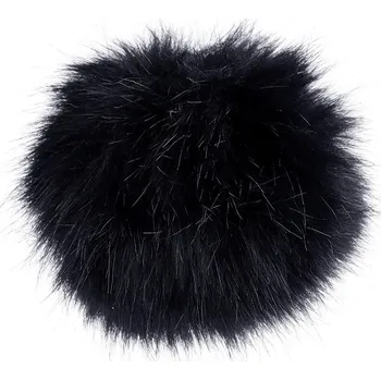 Stuha Kožešinová bambule s poutkem Ø12 a 14 cm Varianta: 9 (Ø12 cm) modrá temná, Balení: 1 ks