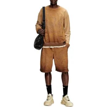 Pánské kraťasy TEPLÁKOVÉ ŠORTKY DIESEL P-CROWDE SHORTS BROWN