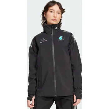 ADIDAS Bunda Mercedes - AMG PETRONAS FORMULA ONE TEAM MECHANICS RAIN XS ČERNÁ|ŠEDÁ