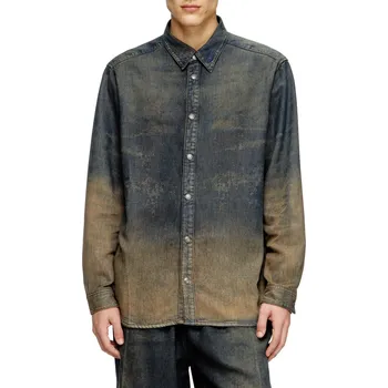 Pánská košile KOŠILE DIESEL D-SIMPLY-S8 SHIRT BLUE