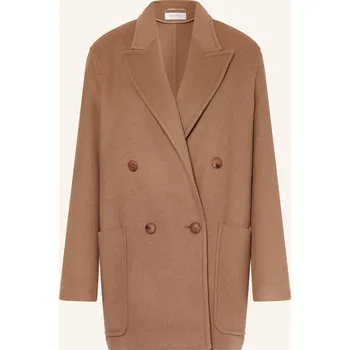 Dámský kabát Max Mara Dámský Vlněný Kabát Deletta, hnědá, 34