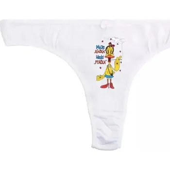 Kalhotky Kačka - Vtipné kalhotky - XL tanga_bílá