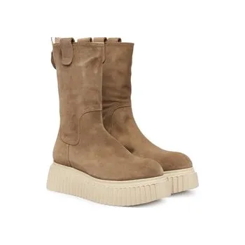 Dámské kozačky Polokozačky AGL Milagros D751503PGKI014G588 Hnědá 41