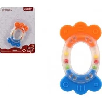 Chrastítko, kousátko ovál, plast, silikon