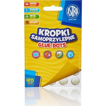 Kancelářské lepidlo ASTRA Lepicí tečky transparentní 120ks, 401119002