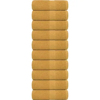 vidaXL Ručníky na mytí 10 ks FROGN 30x30 cm 100% bavlna [137042] Barva: zlatá