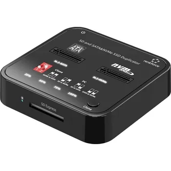 SSD disk Renkforce RF-TPCD-350 duplikační stanice pevných disků M.2 PCIe NVMe, M.2 SATA, SD, SDHC, SDXC