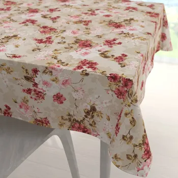 ubrus Dekorační čtvercový ubrus Leona LN-167 Plané růže na béžovém 40x40 cm