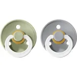 BIBS Colour dudlíky z přírodního kaučuku noční vel. 3 - Sage/Cloud