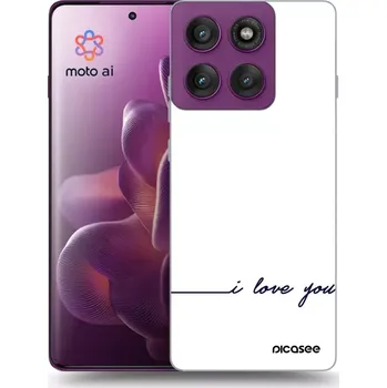 Pouzdro na mobilní telefon Picasee silikonový černý obal pro Motorola Edge 60 Pro - Miluji tě