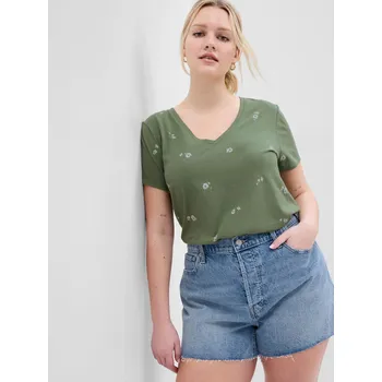 Dámské tričko GAP Dámské Vzorované tričko GAP Zelená XXS (2894923)