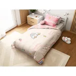 Bavlněné povlečení do postýlky AUTA LOVELY růžové 151109087