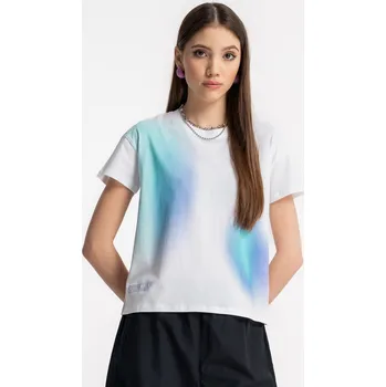 Dívčí tričko Reporter Young | Dívčí bílé tričko s barevným potiskem na přední straně - Barva BÍLÁ, Velikost 170 251-0440G-36-200-1