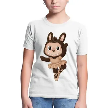 Žertovný předmět Plyšový Maskot Bubu Ballerina - dětské tričko s potiskem pro fanoušky Labubu- Tričkový.cz