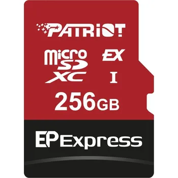 Paměťová karta Patriot EP Express MicroSD 256GB Paměťová karta, 256GB, MicroSDXC, UHS-I U3, V30, C10 PEF256GEPEXMCX