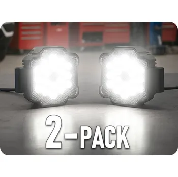 Přídavný světlomet LED pracovní světlo 26W, 2800LM, 18xLED, 12/24V, IP68/2-PACK! [L0172]