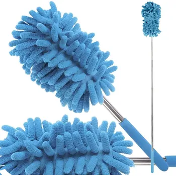 Auto-moto VERK GROUP Kartáč z mikrovlákna s teleskopickou tyčí - modrý