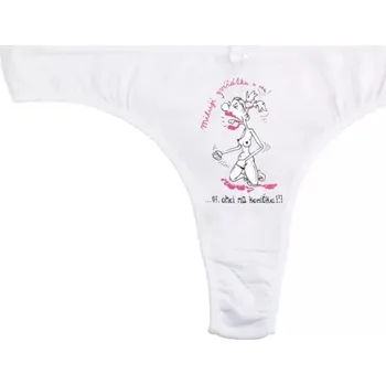 Kalhotky Na koníčka - Vtipné kalhotky - S tanga_bílá