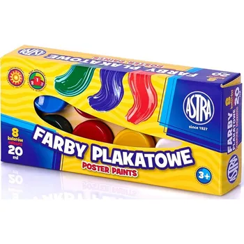 Výtvarná barva ASTRA Temperové barvy v kelímku 8x20ml, 83112903