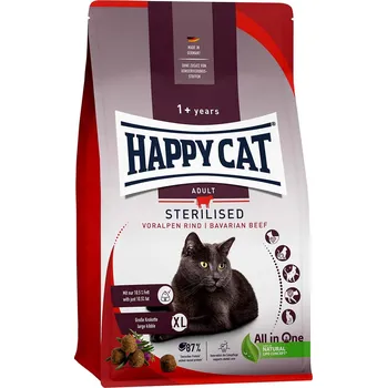 Krmivo pro kočku Happy Cat Sterilised Adult 1+ Years Bavarian Beef
