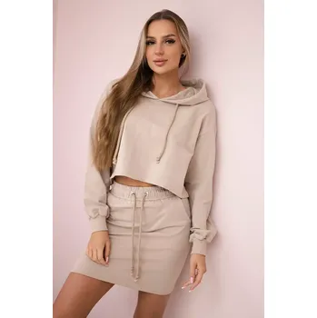 Set mikiny s béžovou sukní Kesi hnědá 3107868