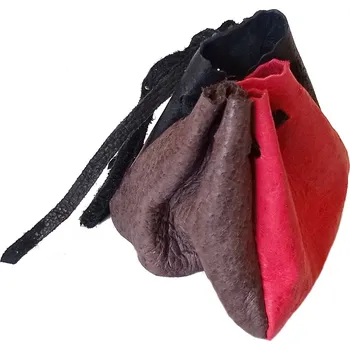 Pokladní systém Kožený měšec 743-S Tal. černá/červená/hnědá