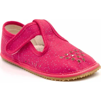 Dívčí bačkory Beda Barefoot přezůvky perforované Pink Shine Velikost: 34
