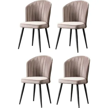 Zahradní nábytek Sada jídelních židlí Rubi Cappuccino and Black, 4 ks, kávová