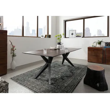 Jídelní stůl SWISS EDGE Jídelní stůl 160x90x76 cm, hnědá lakovaná, akácie