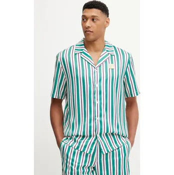 Košile Fila Lastro pánská, zelená barva, regular, FAM0926 77X, vel. XL