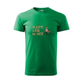 Pánské tričko Tričko s potiskem Nejlepší ajťák na světě: zelené M